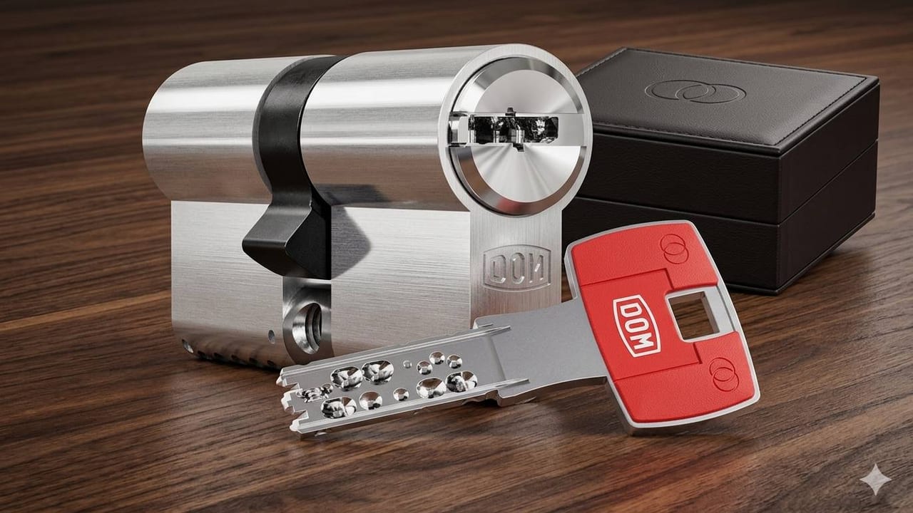 Bombín antibumping DOM de alta seguridad con llave de seguridad