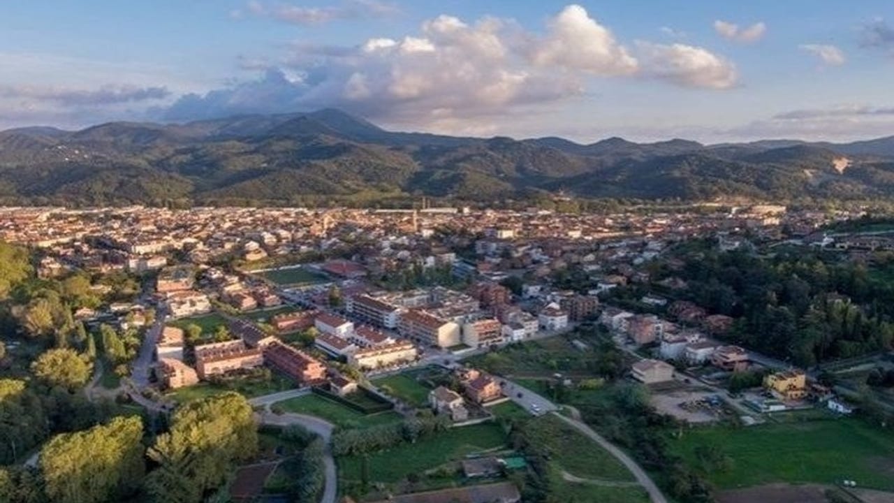 Vista de Sant Celoni y el Baix Montseny